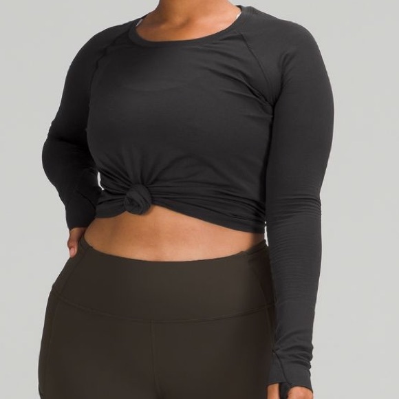 NWT Lululemon Swiftly Tech Long Sleeve 2.0 Race Shirt Size 6 BLACK - Picture 2 of 5